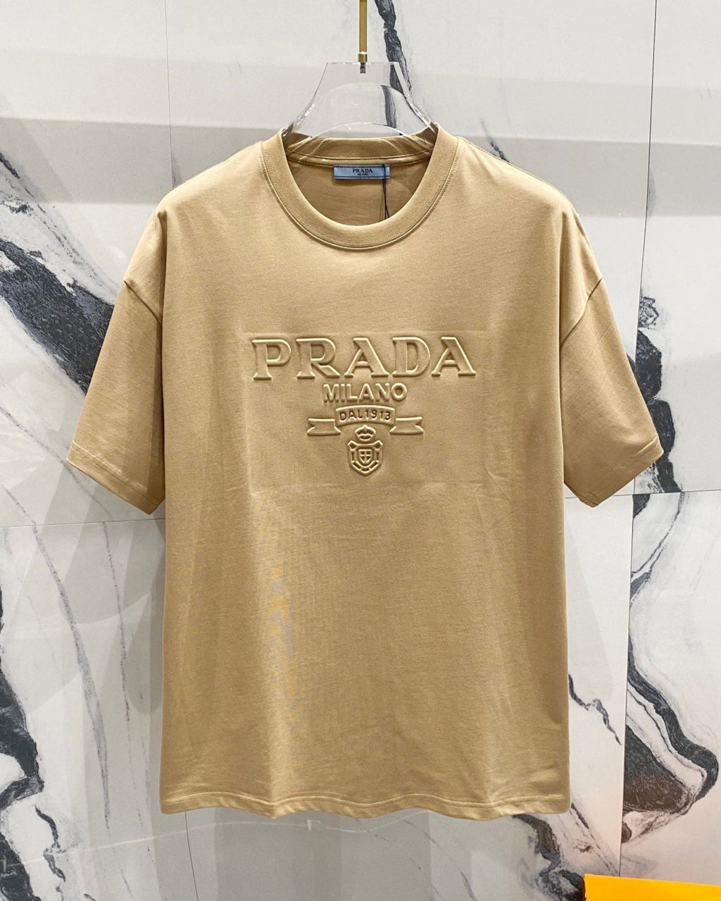 3D cotton crew neck T-shirt