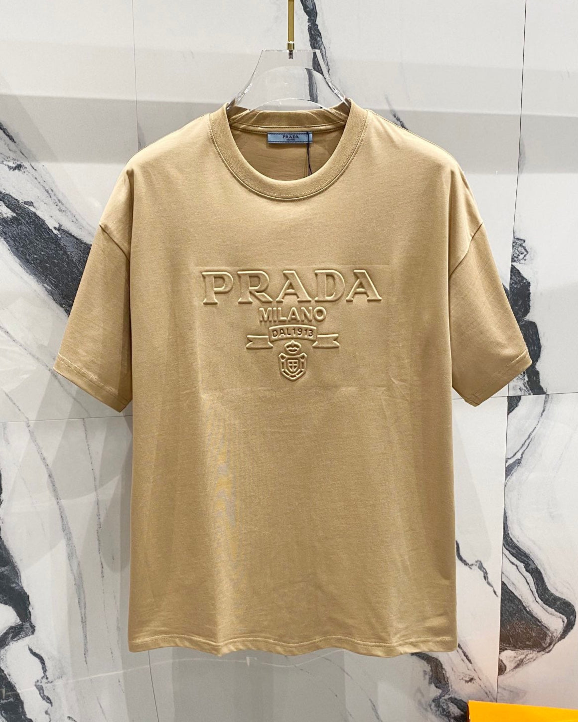 3D cotton crew neck T-shirt