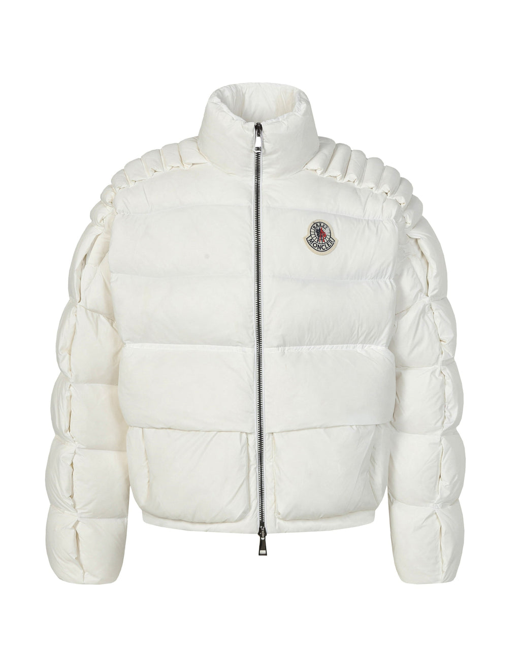 3D Quilted Zip-Up Down Jacket