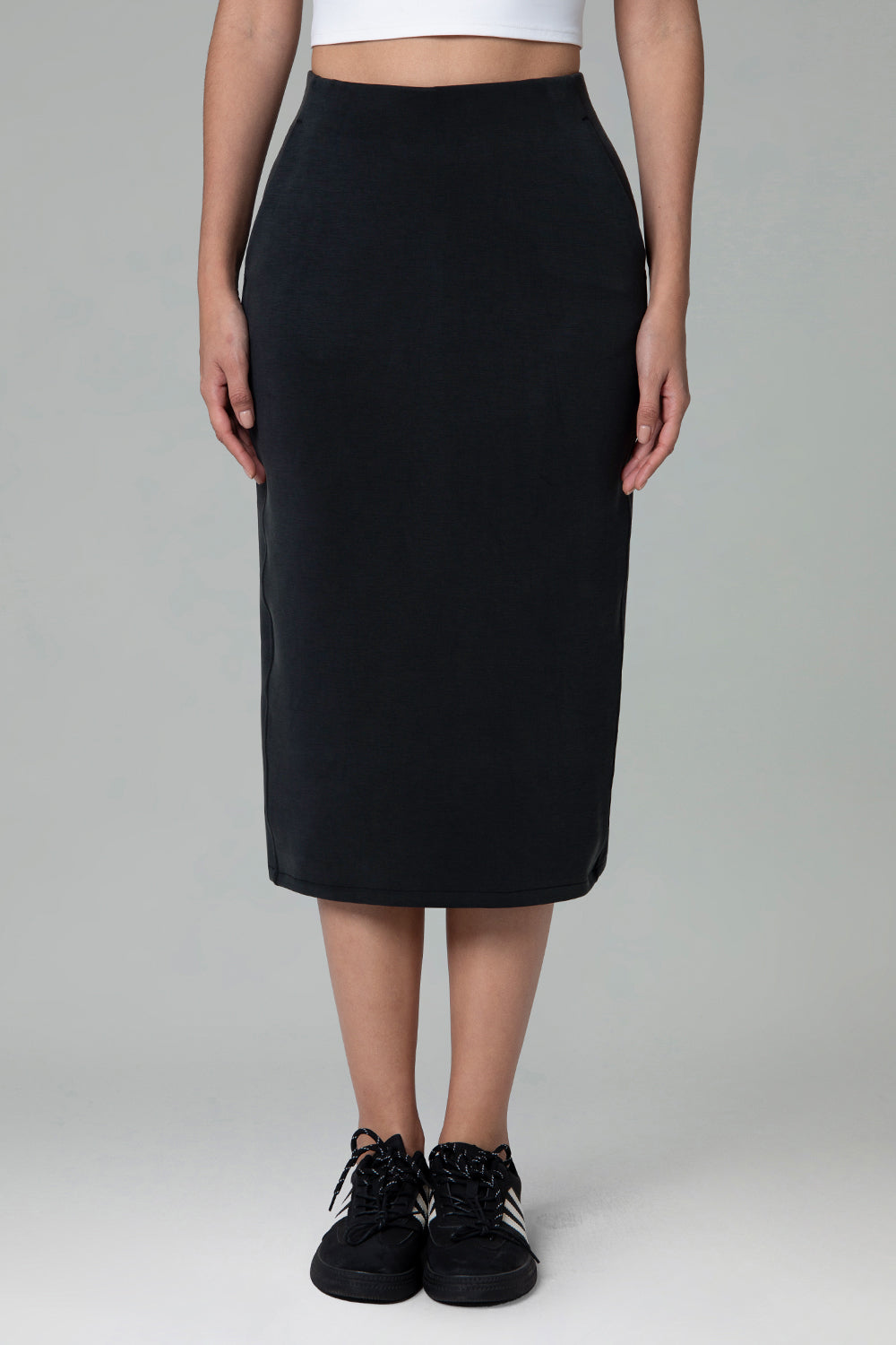 Modal Streamline Midi Skirts w/Pockets