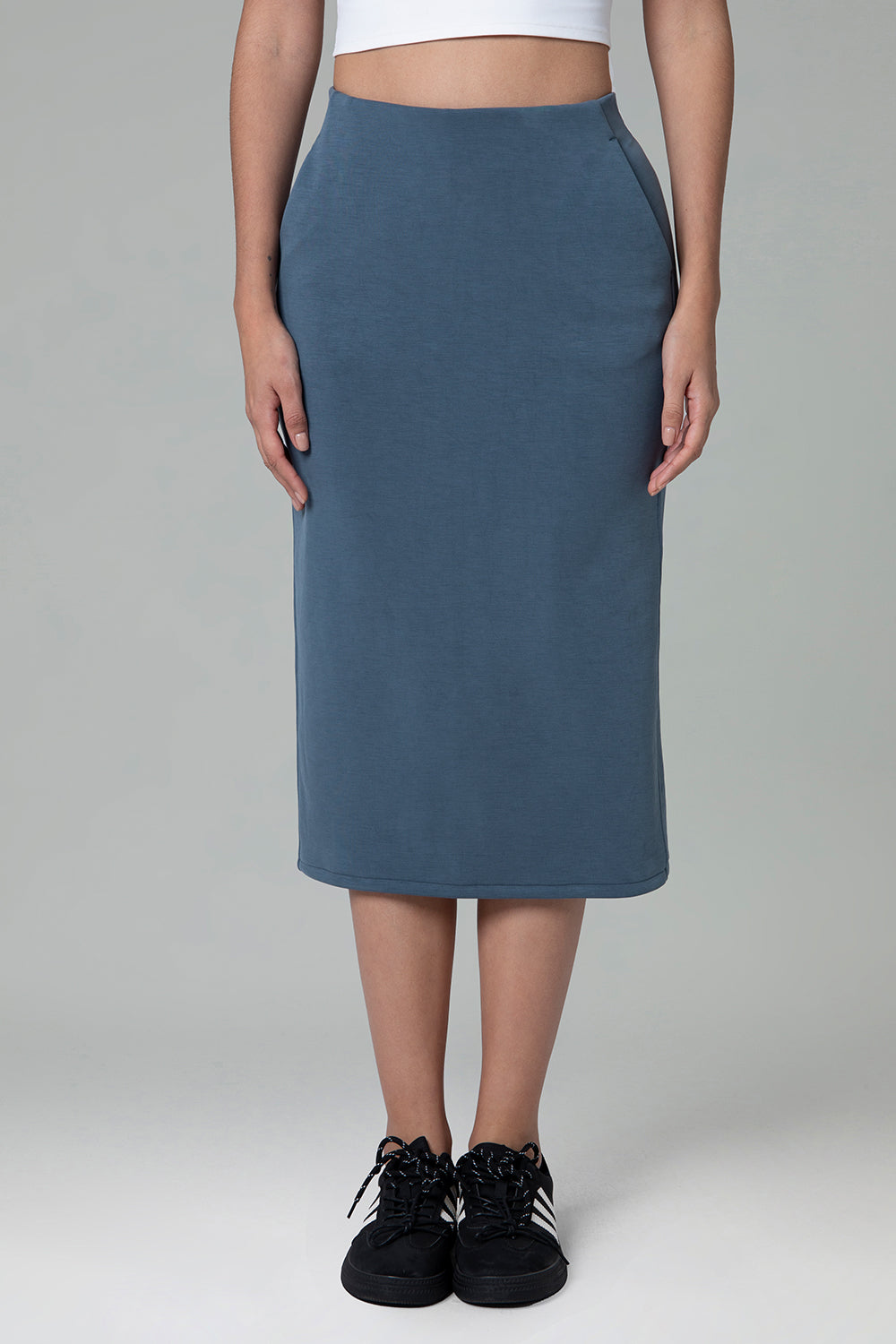 Modal Streamline Midi Skirts w/Pockets
