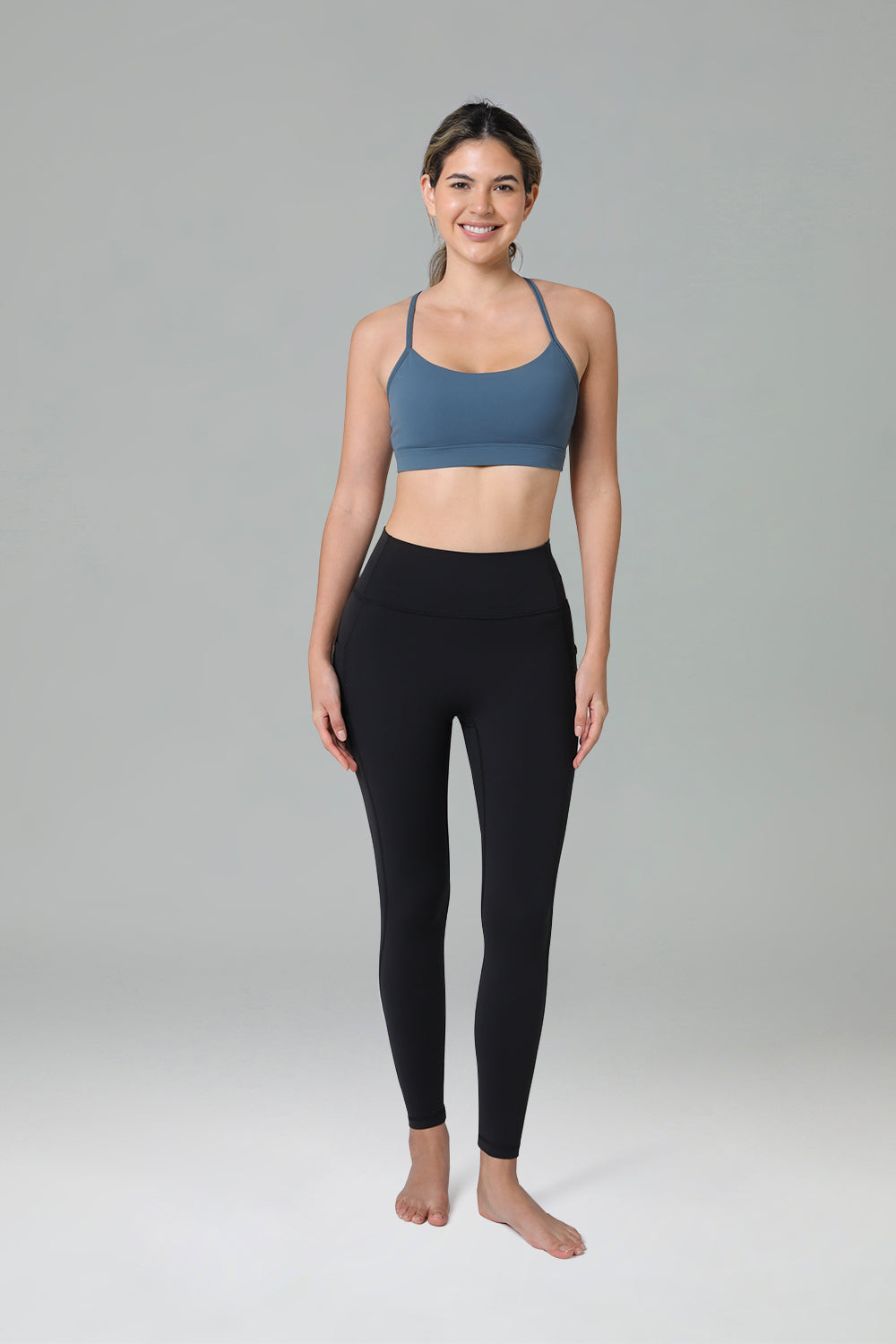 Dreamlux High Waisted No Front Seam Workout 7/8 Leggings w/Pockets