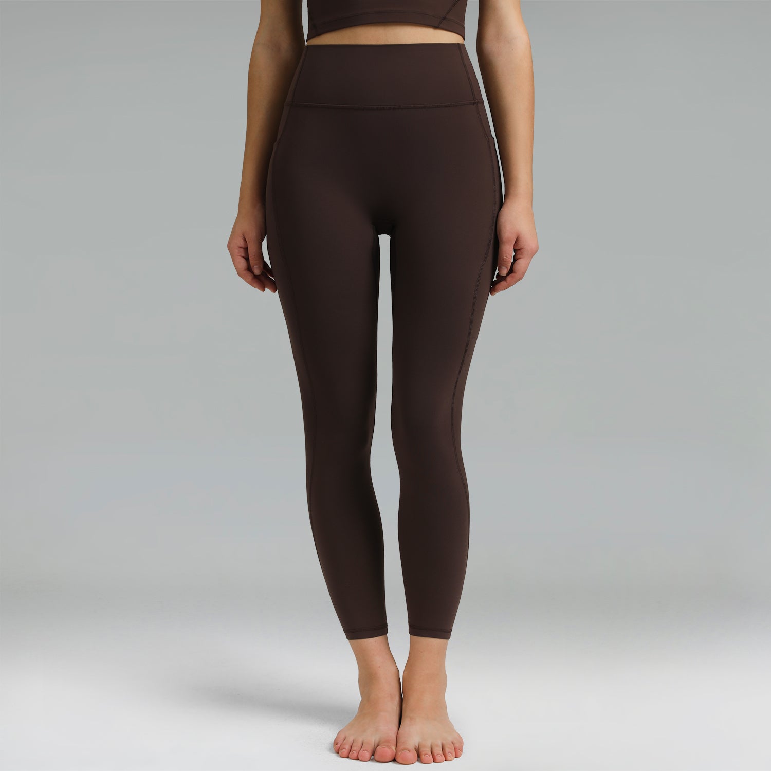 Dreamlux High Waisted No Front Seam Workout 7/8 Leggings w/Pockets