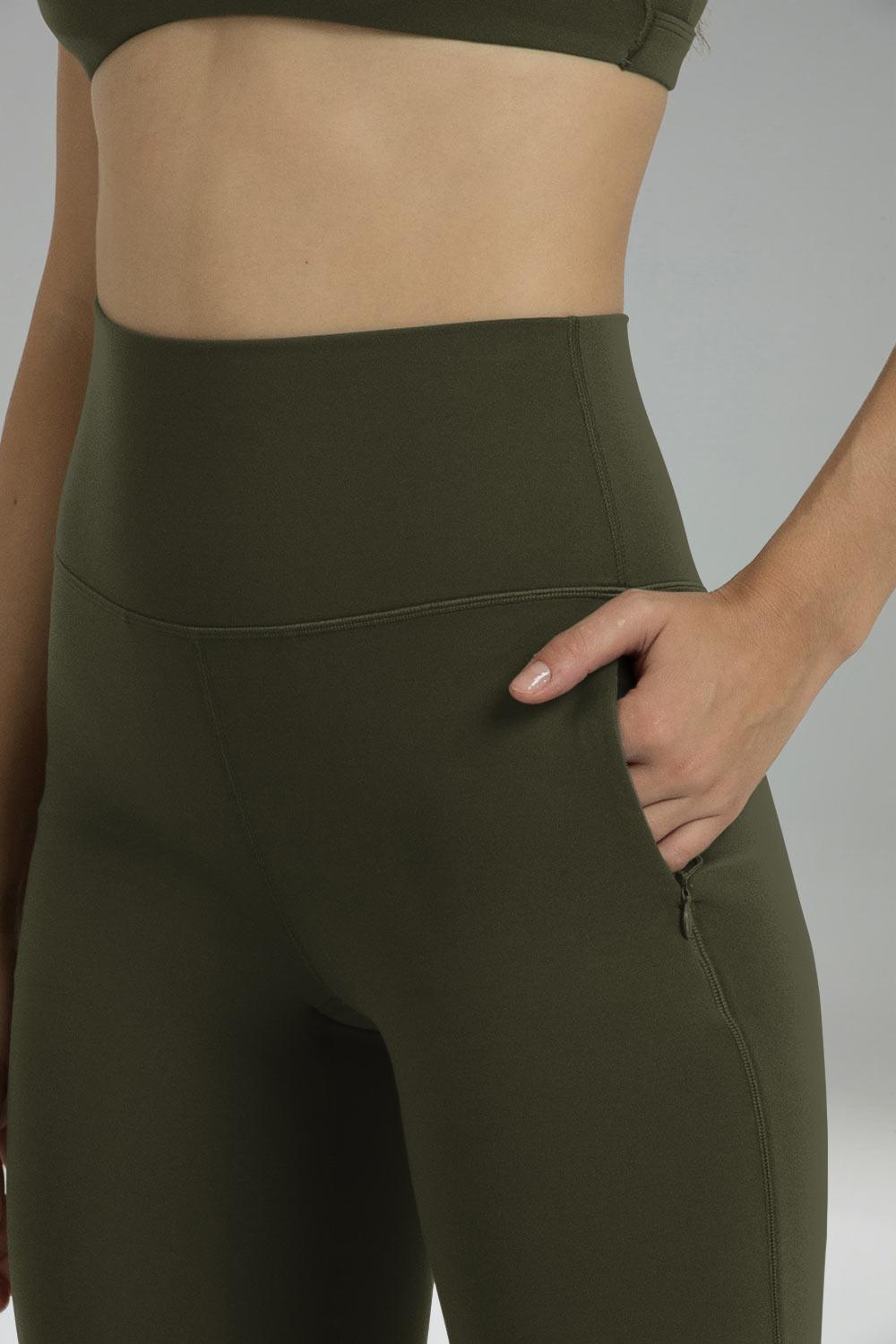 Dreamlux Zip Pocket Yoga Pants Flared Legging Bootcut 29.5