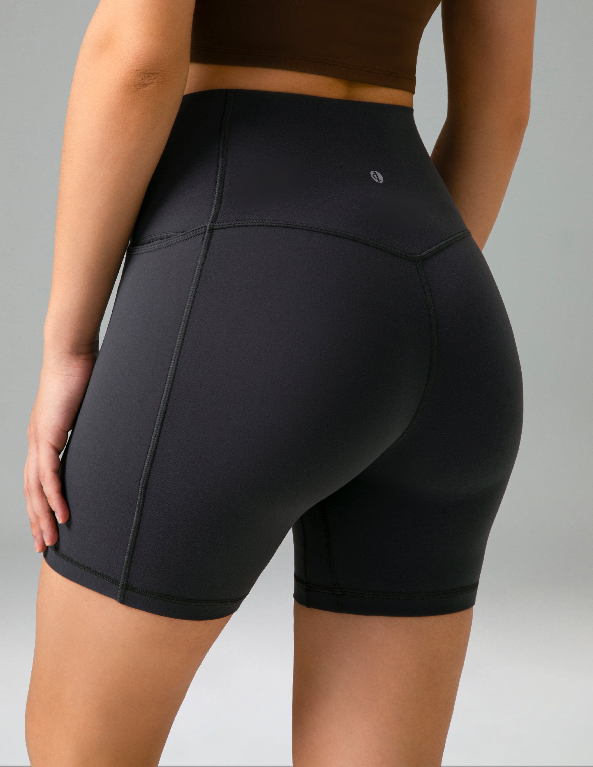 Dreamlux High Waisted No Front Seam 6 Legging Shorts w/Pockets