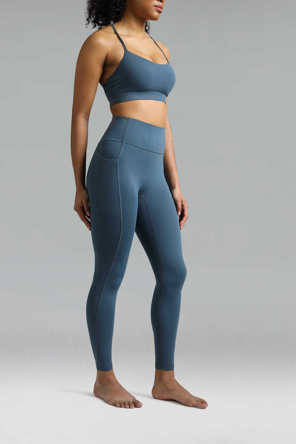 Dreamlux High Waisted No Front Seam Workout 7/8 Leggings w/Pockets