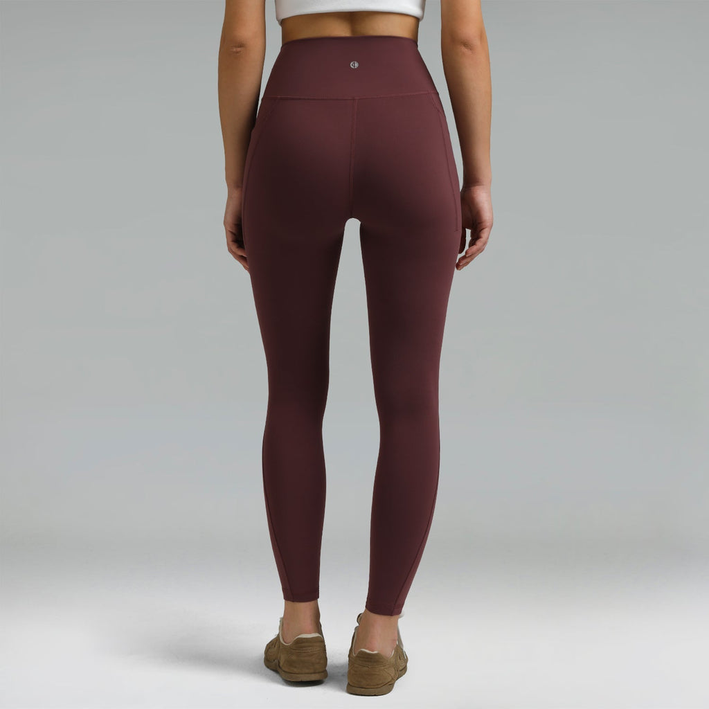 Dreamlux High Waisted No Front Seam Workout Full Length Leggings 28 w/Pockets