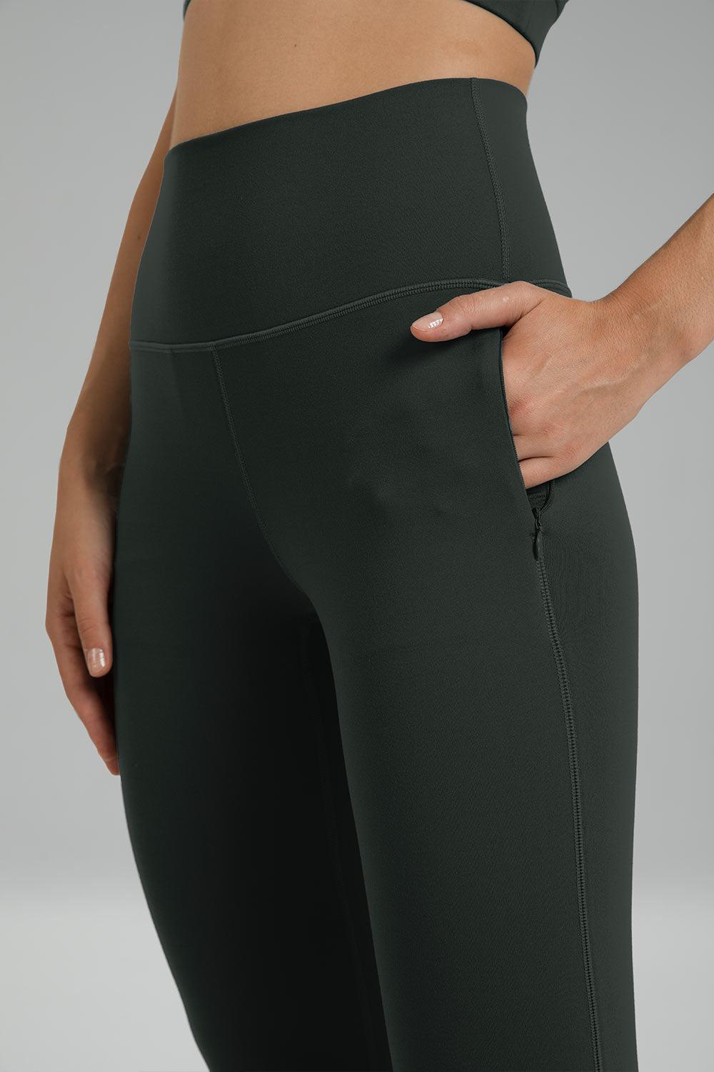 Dreamlux Zip Pocket Yoga Pants Flared Legging Bootcut 29.5