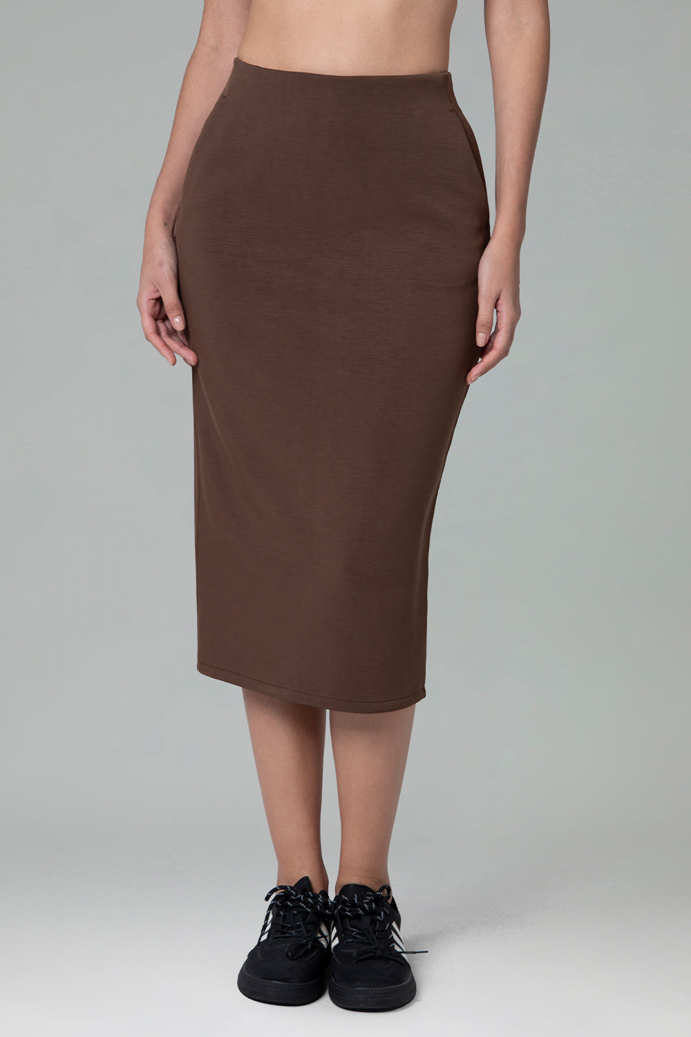 Modal Streamline Midi Skirts w/Pockets