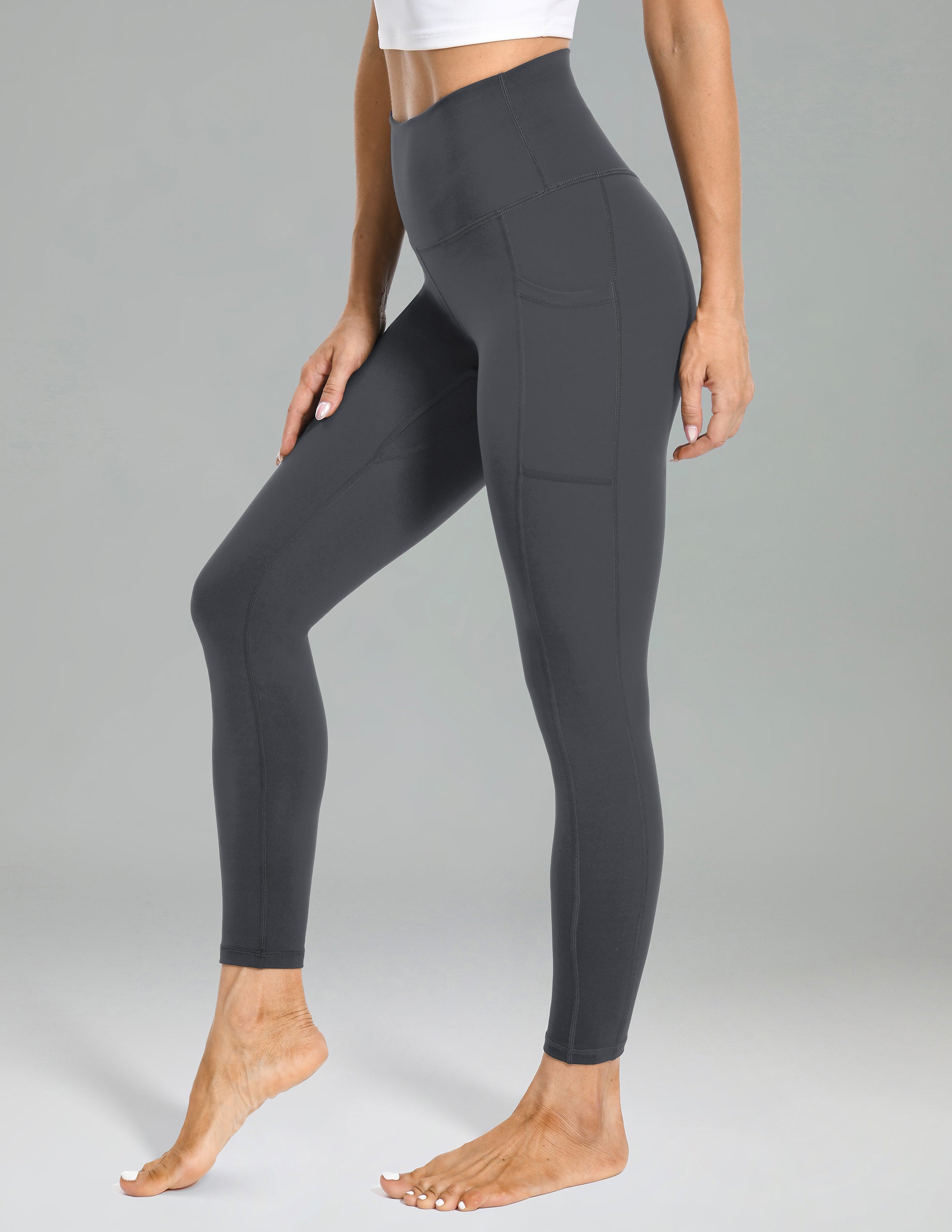 Essential No-Roll High Waisted Sports Leggings 25 w/Pockets