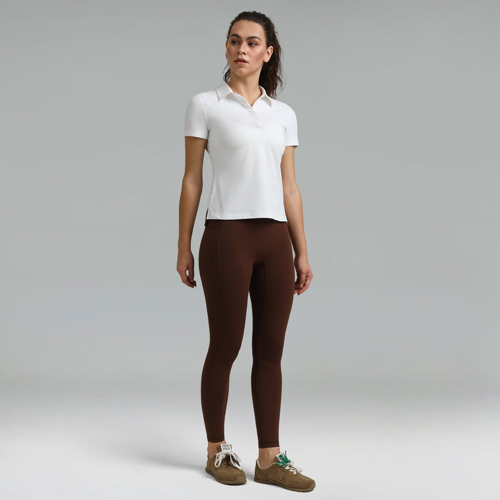 Dreamlux High Waisted No Front Seam Workout Full Length Leggings 28 w/Pockets