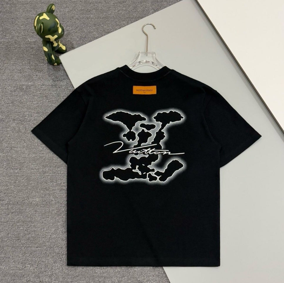 Embroidered graffiti cotton T-shirt
