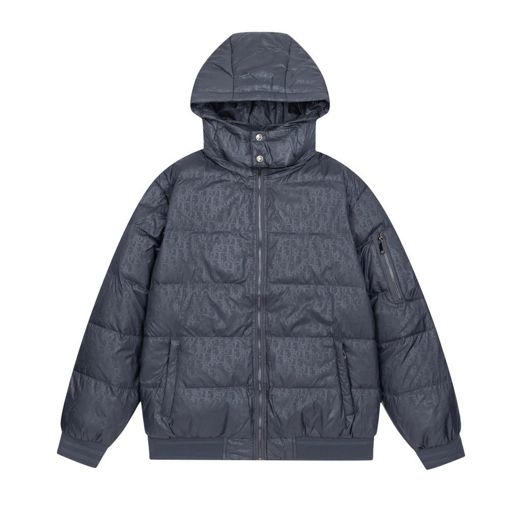 Removable jacquard down jacket