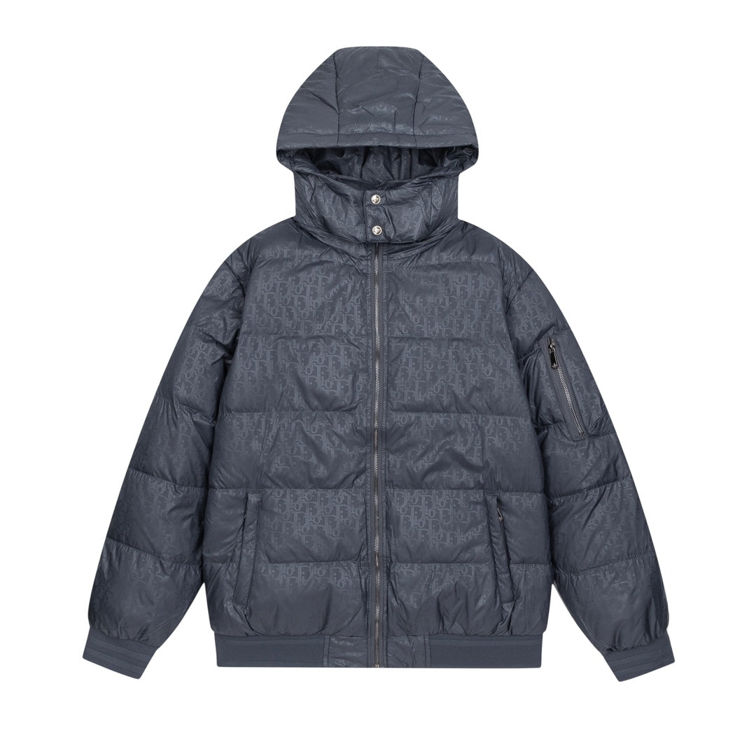 Removable jacquard down jacket