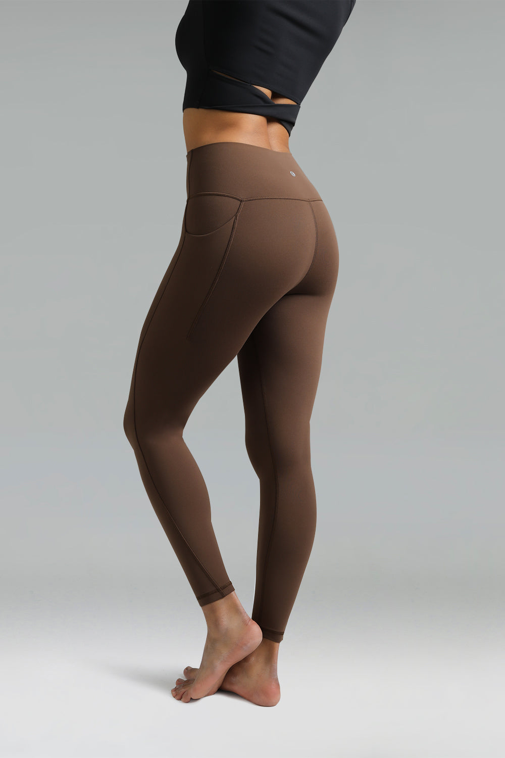 Dreamlux High Waisted No Front Seam Workout 7/8 Leggings w/Pockets