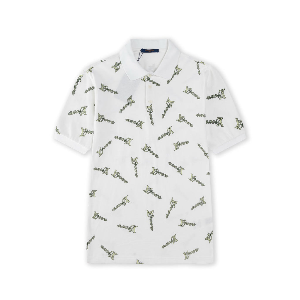 Irregular Print Polo Shirt