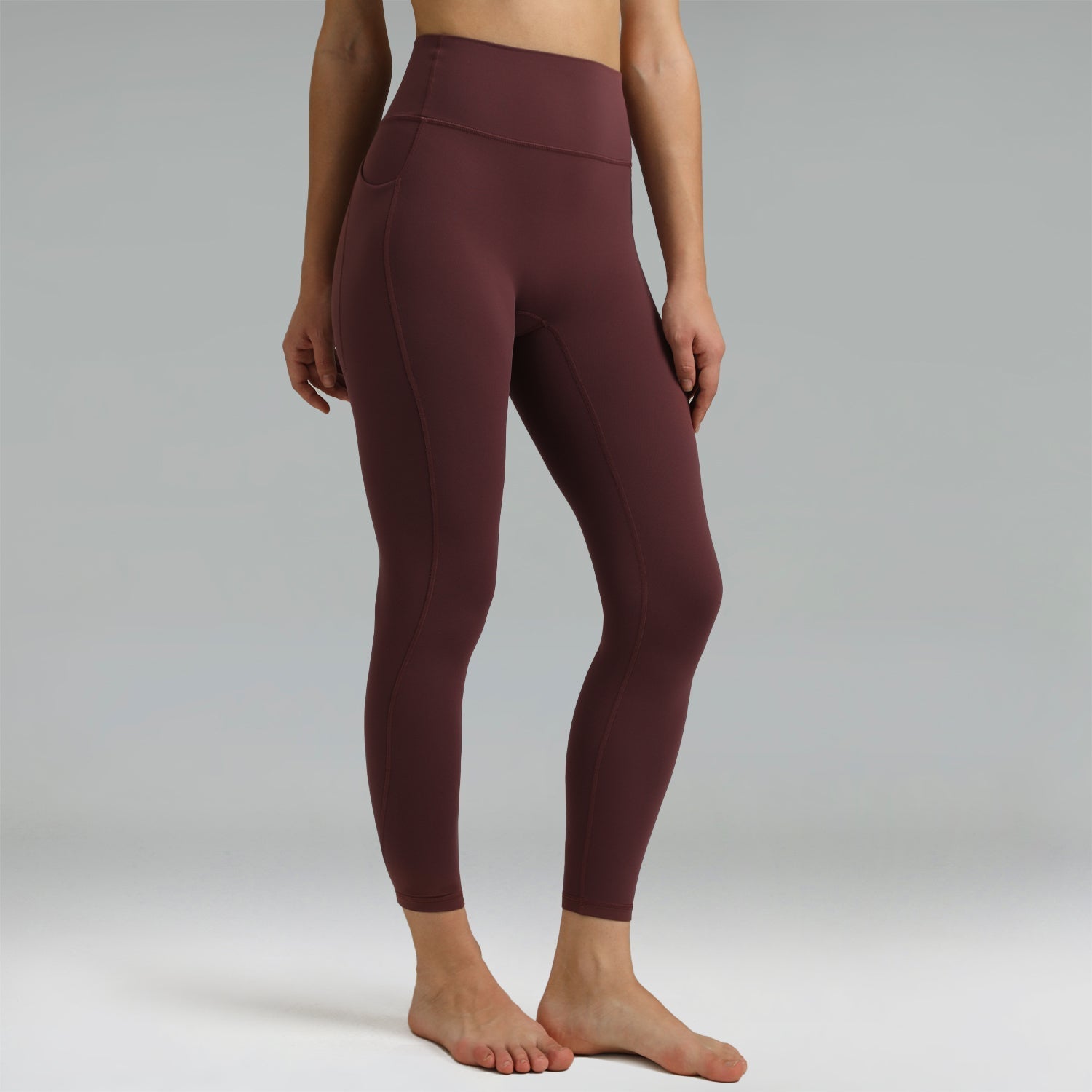 Dreamlux High Waisted No Front Seam Workout 7/8 Leggings w/Pockets