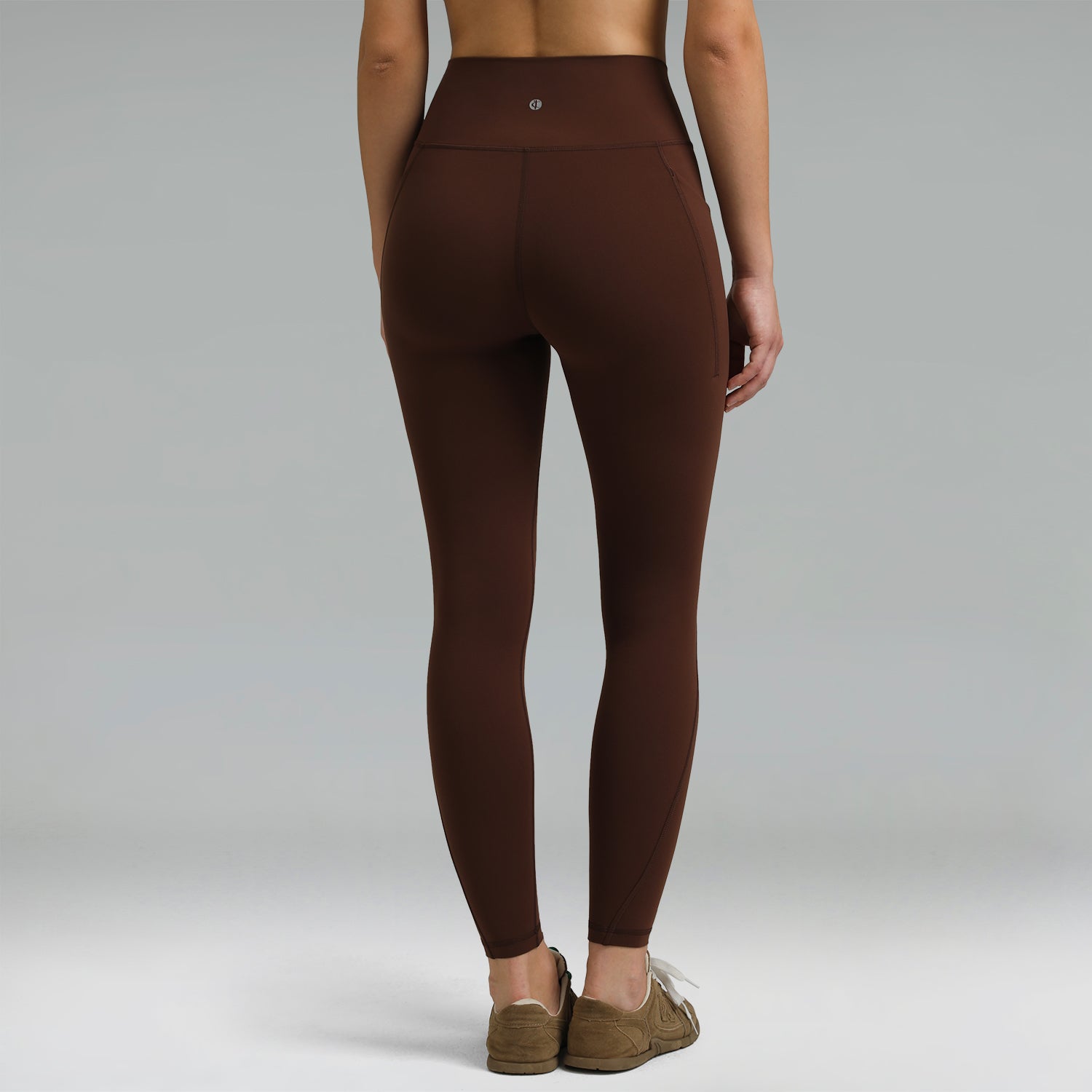 Dreamlux High Waisted No Front Seam Workout Full Length Leggings 28 w/Pockets