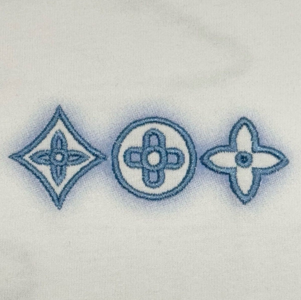 Embroidered graffiti cotton T-shirt