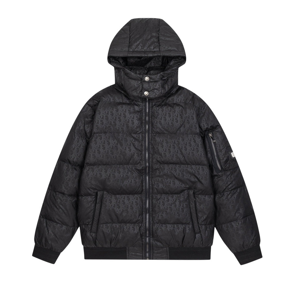 Removable jacquard down jacket
