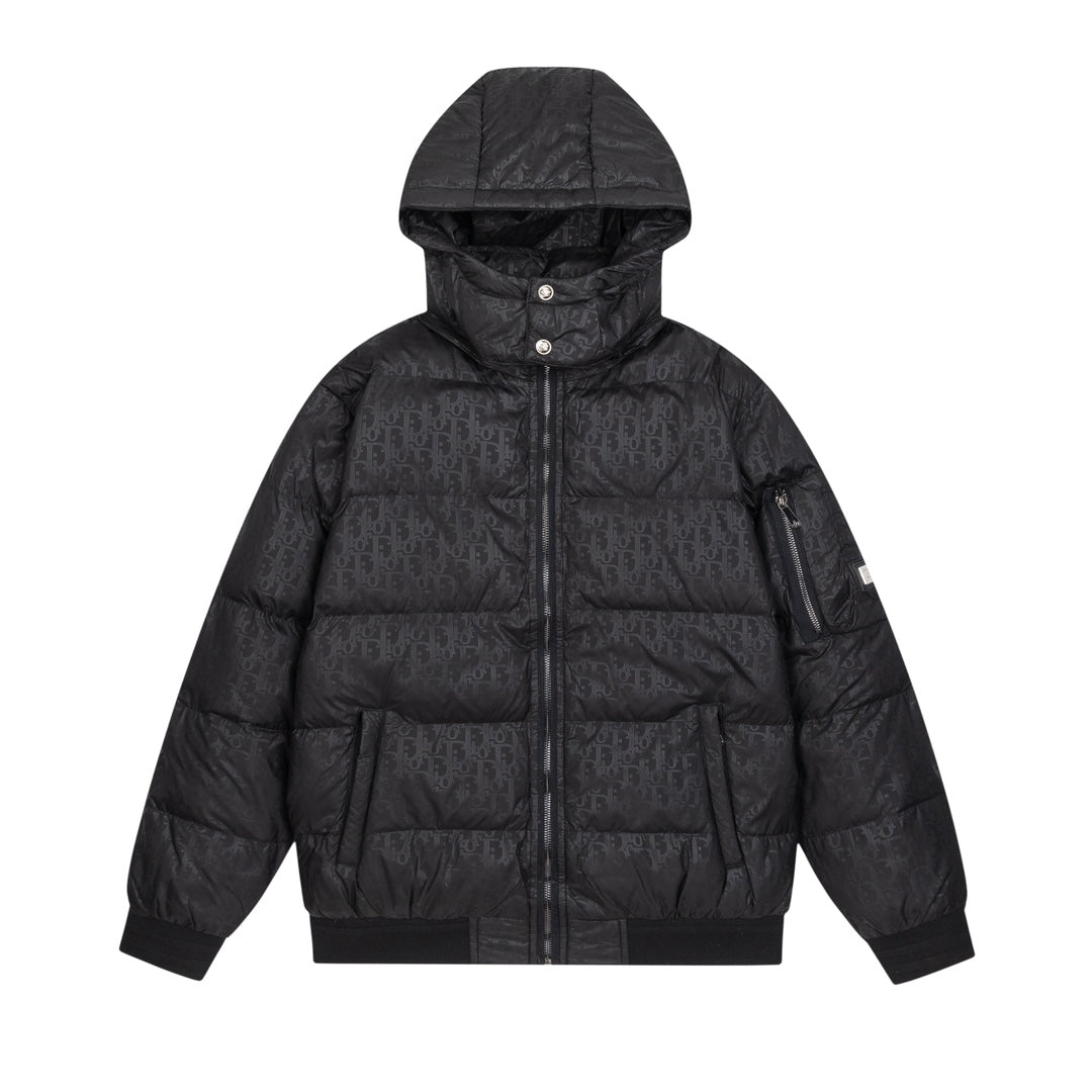 Removable jacquard down jacket
