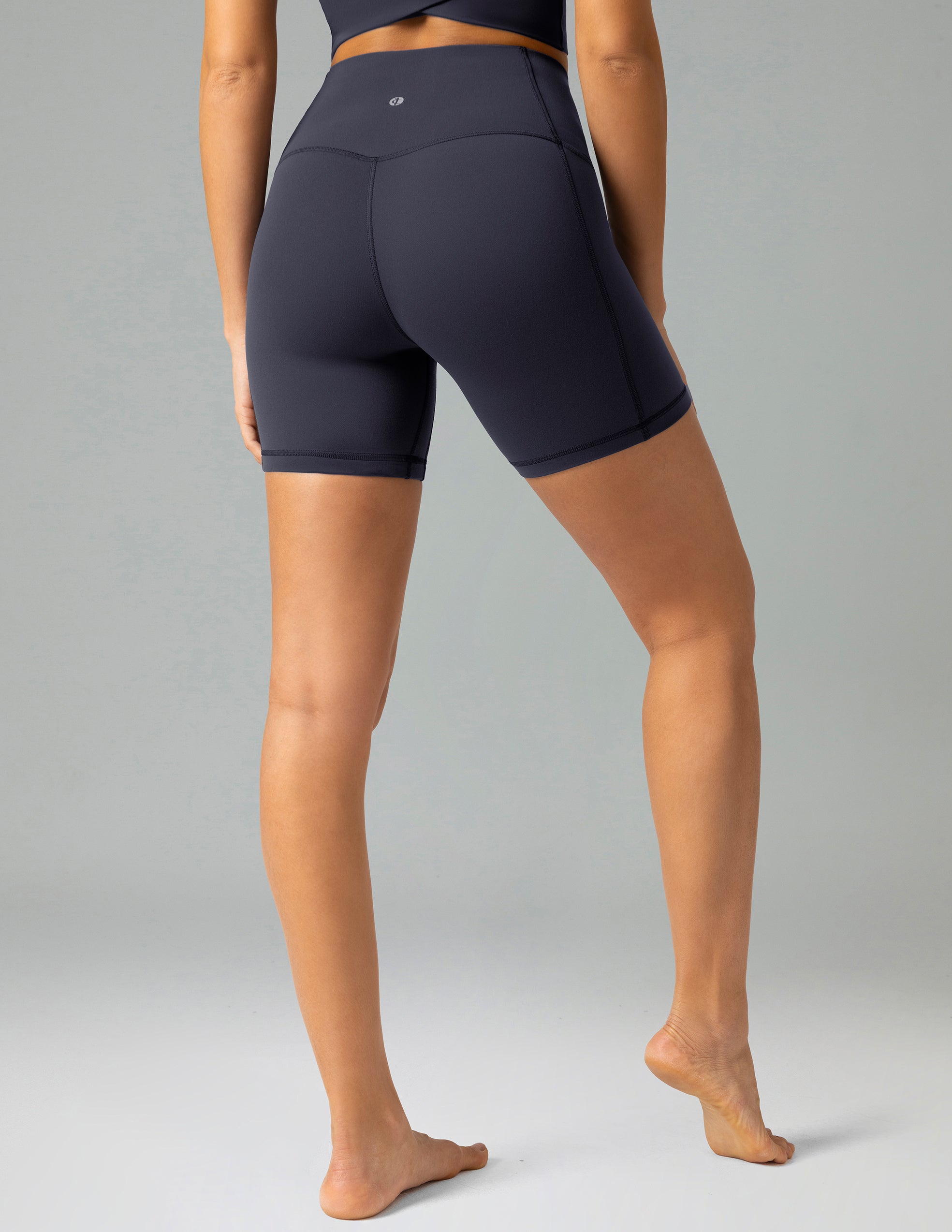 Dreamlux High Waisted No Front Seam 6 Legging Shorts w/Pockets