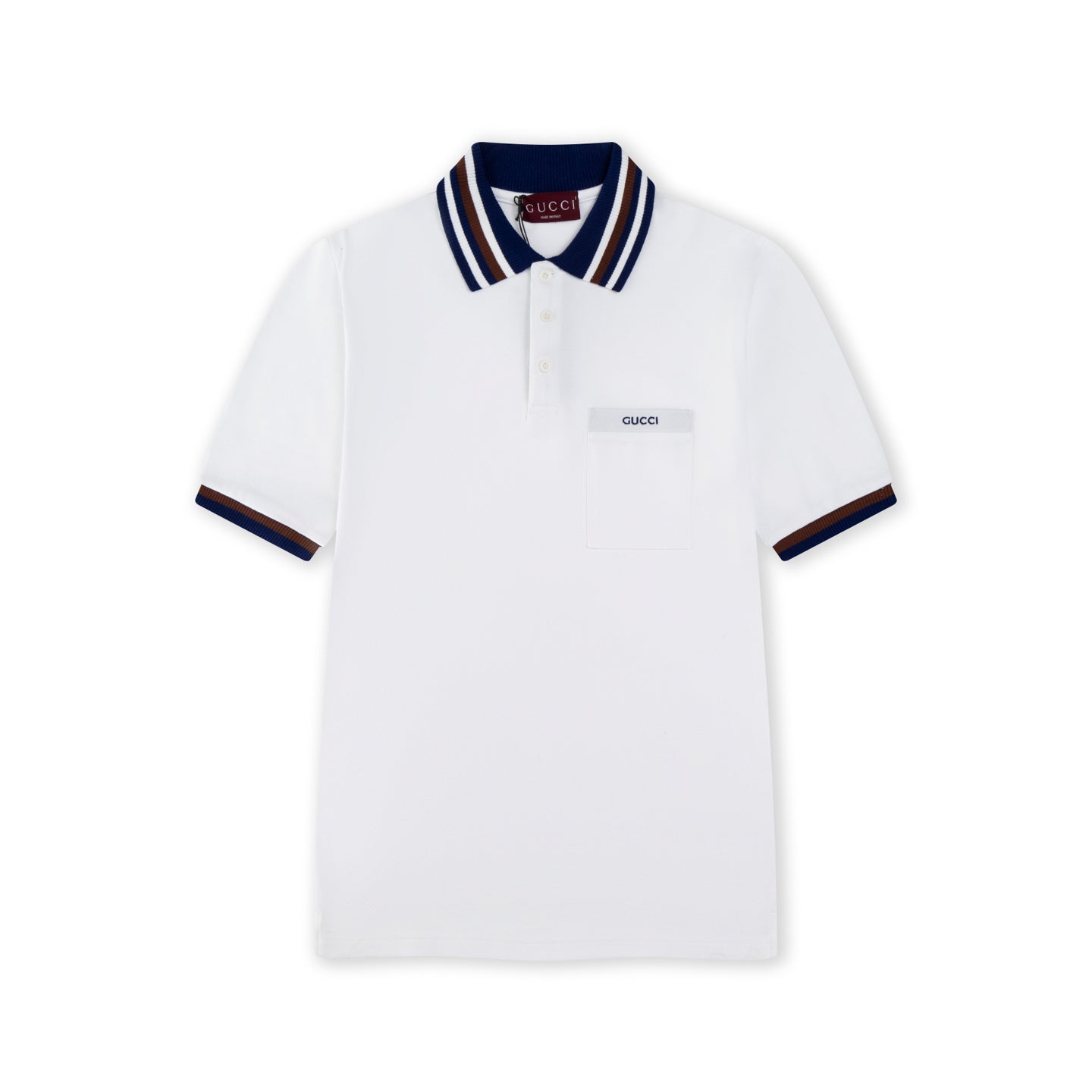 Lapel cotton polo shirt