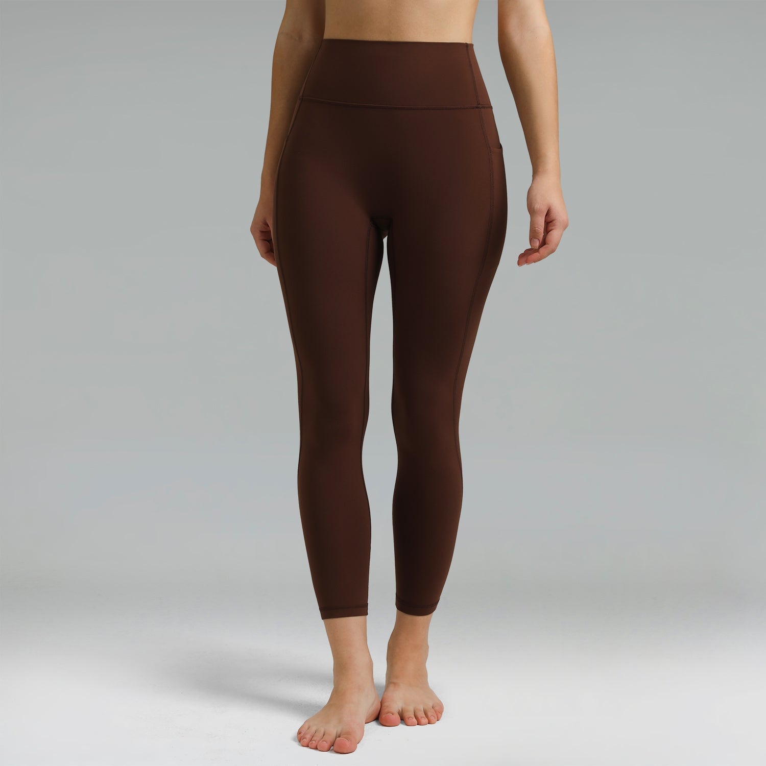 Dreamlux High Waisted No Front Seam Workout 7/8 Leggings w/Pockets