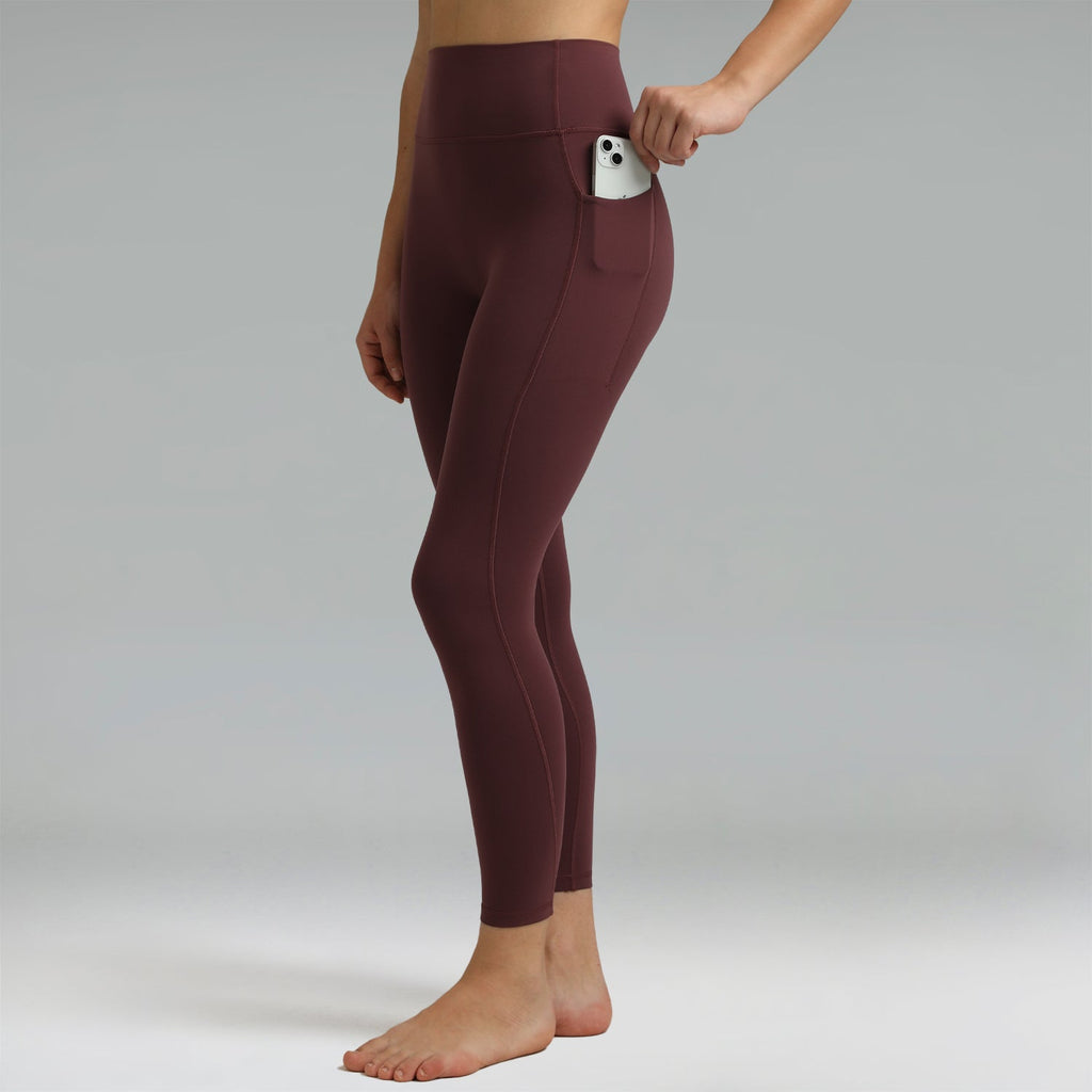 Dreamlux High Waisted No Front Seam Workout 7/8 Leggings w/Pockets