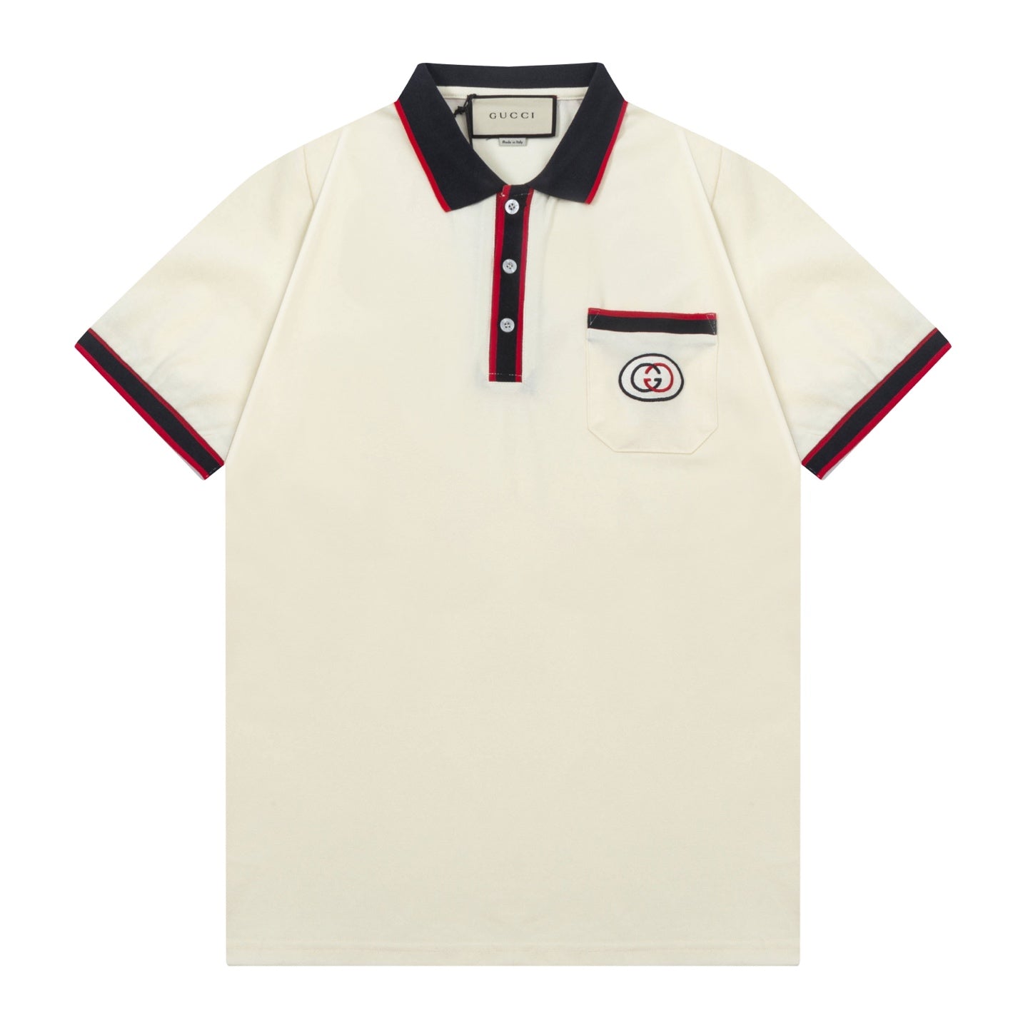 Lapel cotton polo shirt