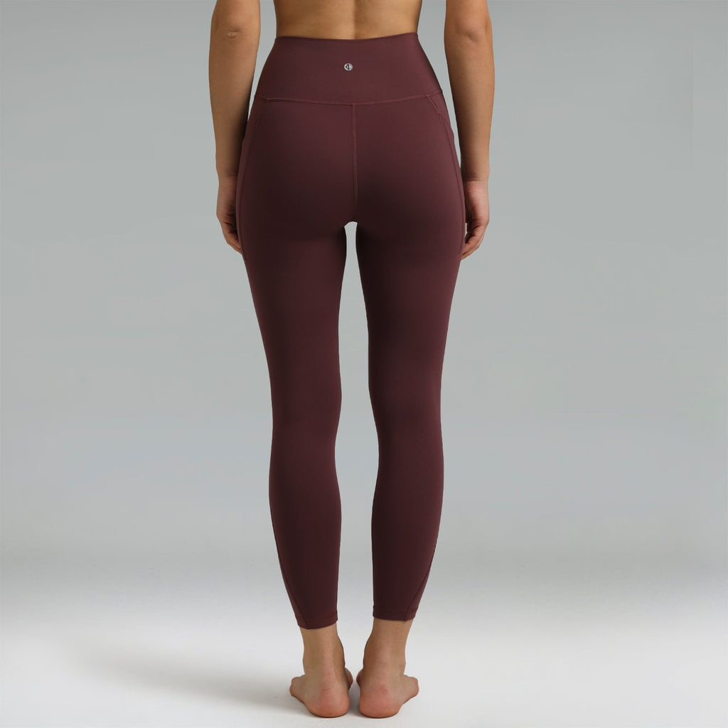 Dreamlux High Waisted No Front Seam Workout 7/8 Leggings w/Pockets