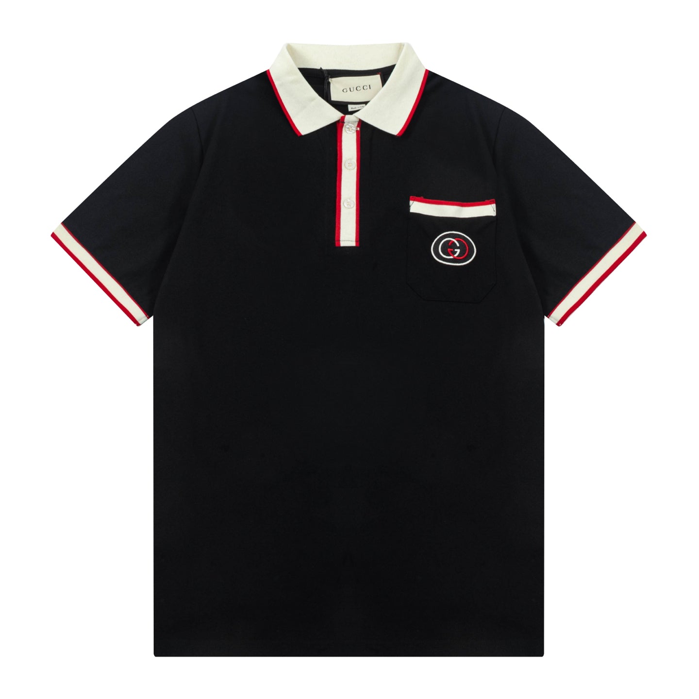 Lapel cotton polo shirt