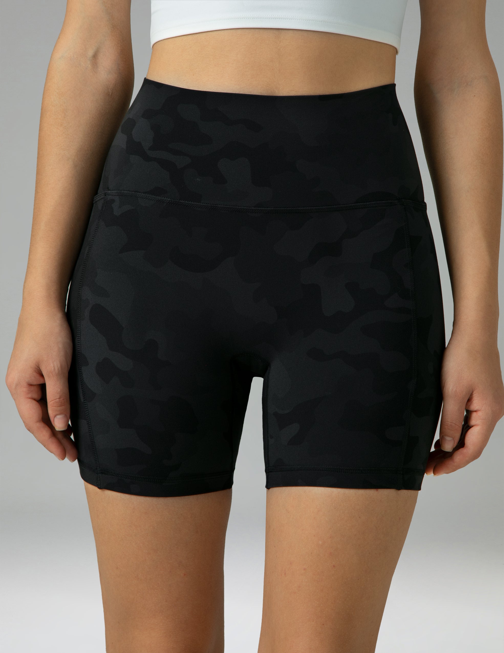 Dreamlux High Waisted No Front Seam 6 Legging Shorts w/Pockets