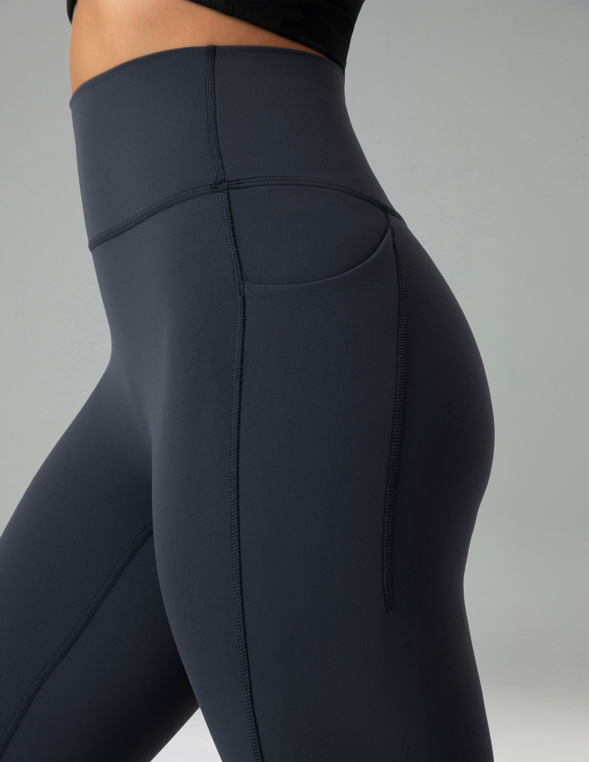 Dreamlux High Waisted No Front Seam 21 Workout Leggings w/Pockets