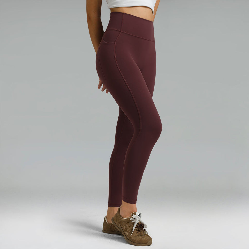 Dreamlux High Waisted No Front Seam Workout Full Length Leggings 28 w/Pockets