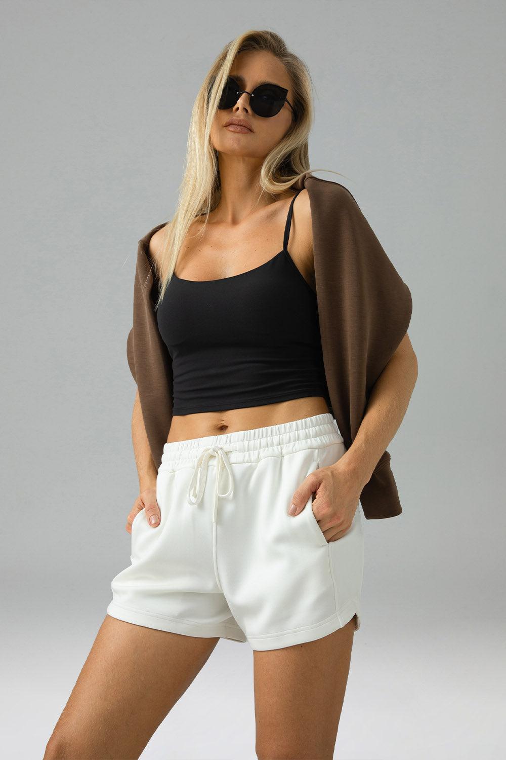 Modal Drawstring Lounge Shorts w/Pockets