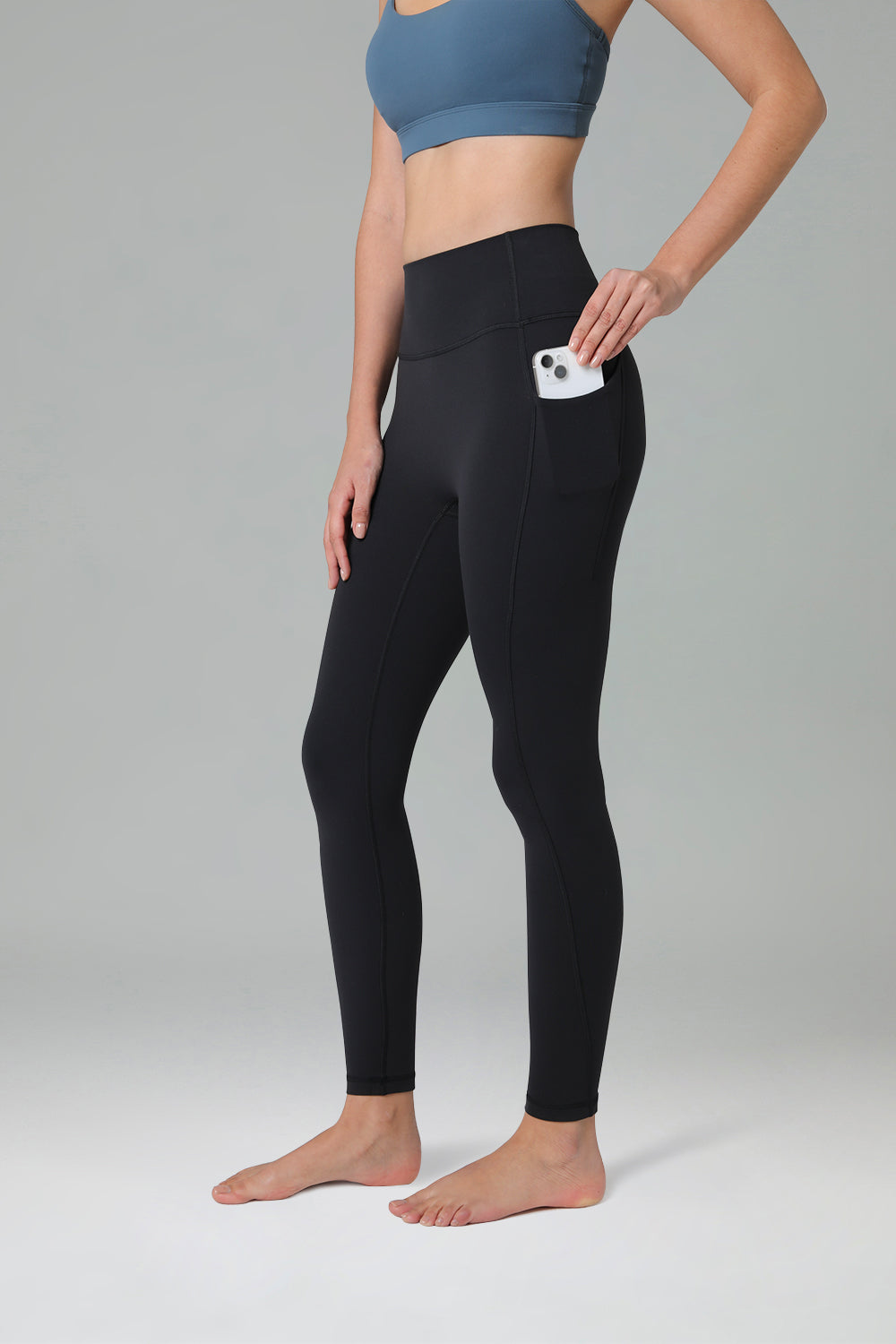 Dreamlux High Waisted No Front Seam Workout 7/8 Leggings w/Pockets