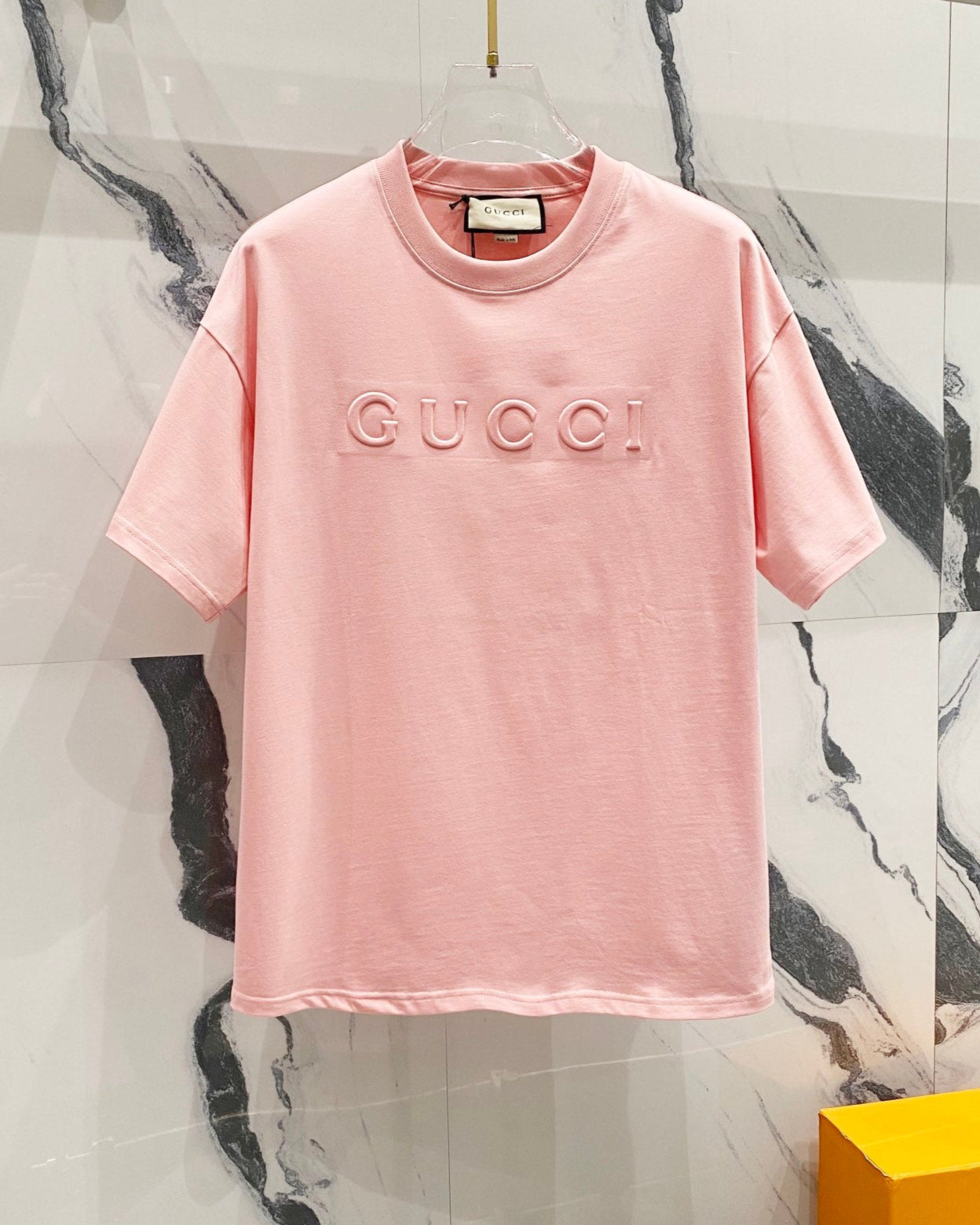 3D cotton crew neck T-shirt