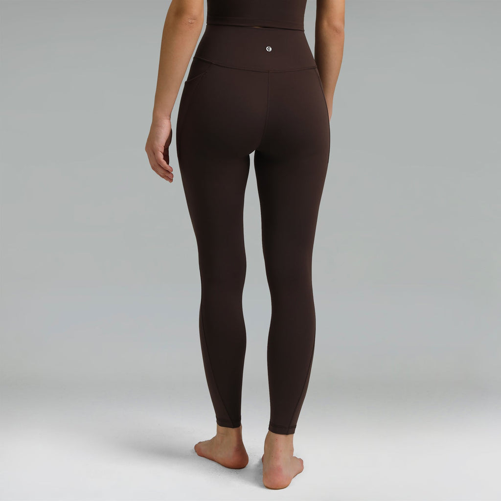 Dreamlux High Waisted No Front Seam Workout Full Length Leggings 28 w/Pockets