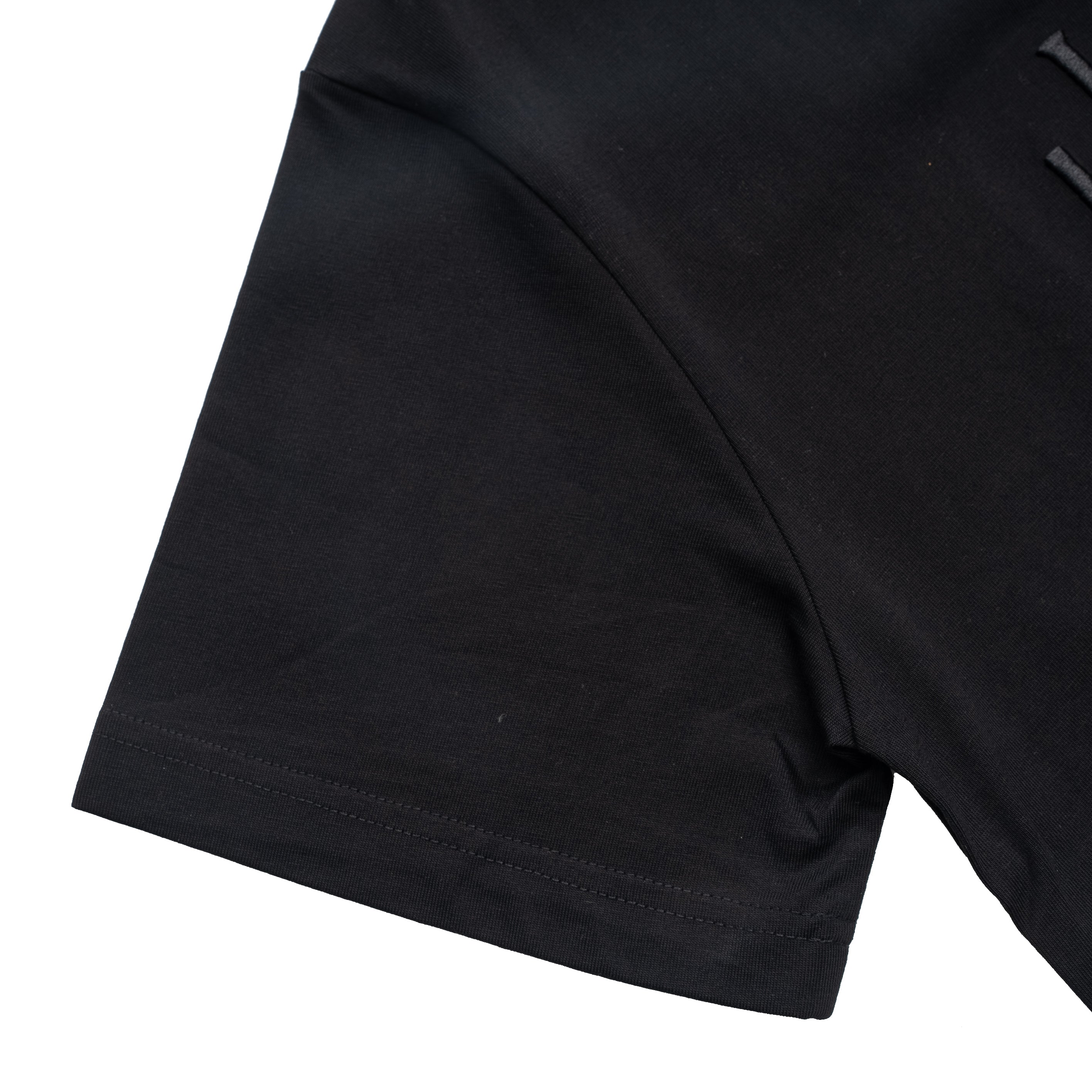 Fashion embroidered round neck cotton T-shirt