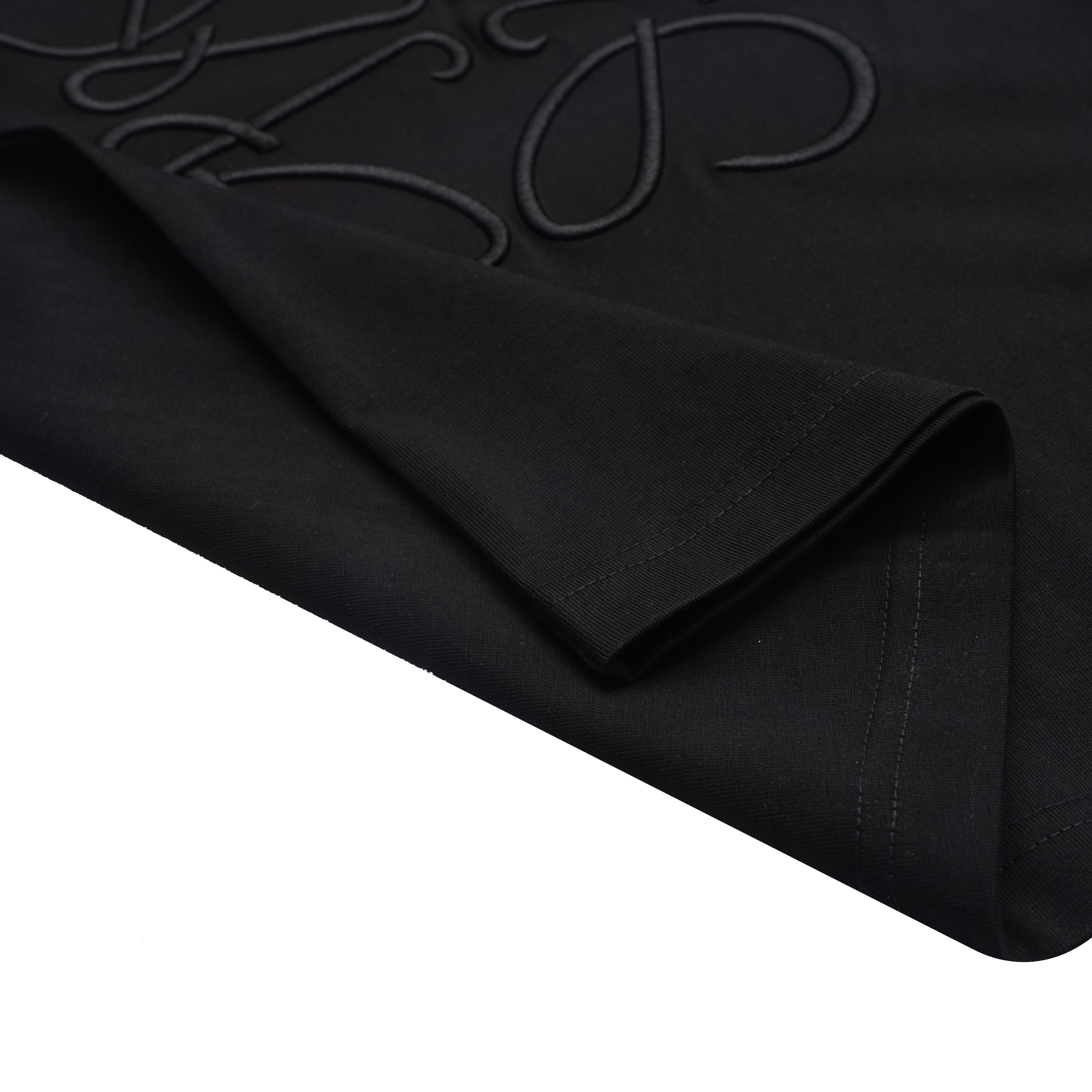 Fashion embroidered round neck cotton T-shirt