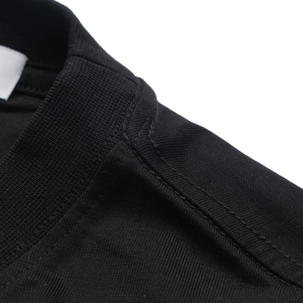 Fashion embroidered round neck cotton T-shirt