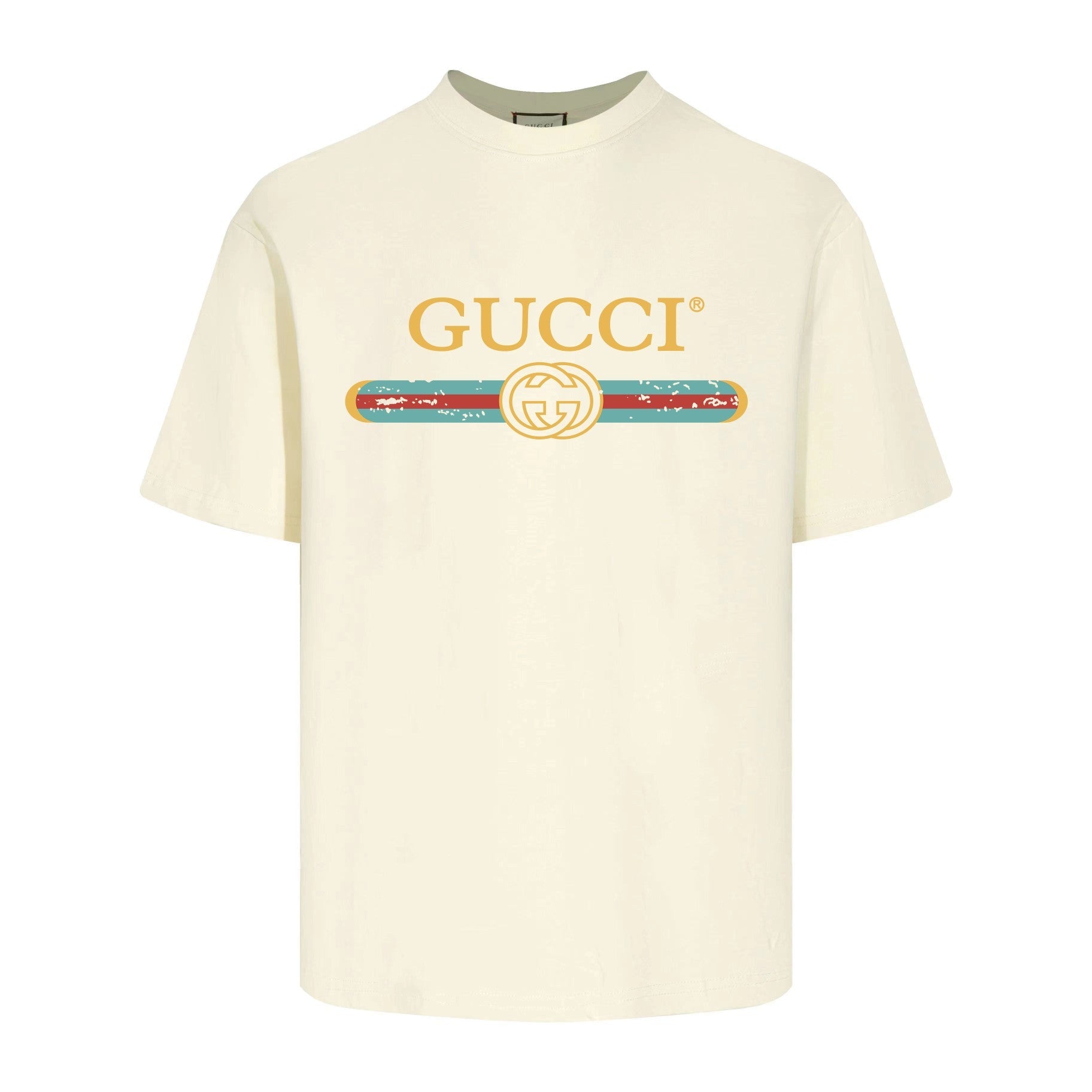 Printed crew neck cotton T-shirt