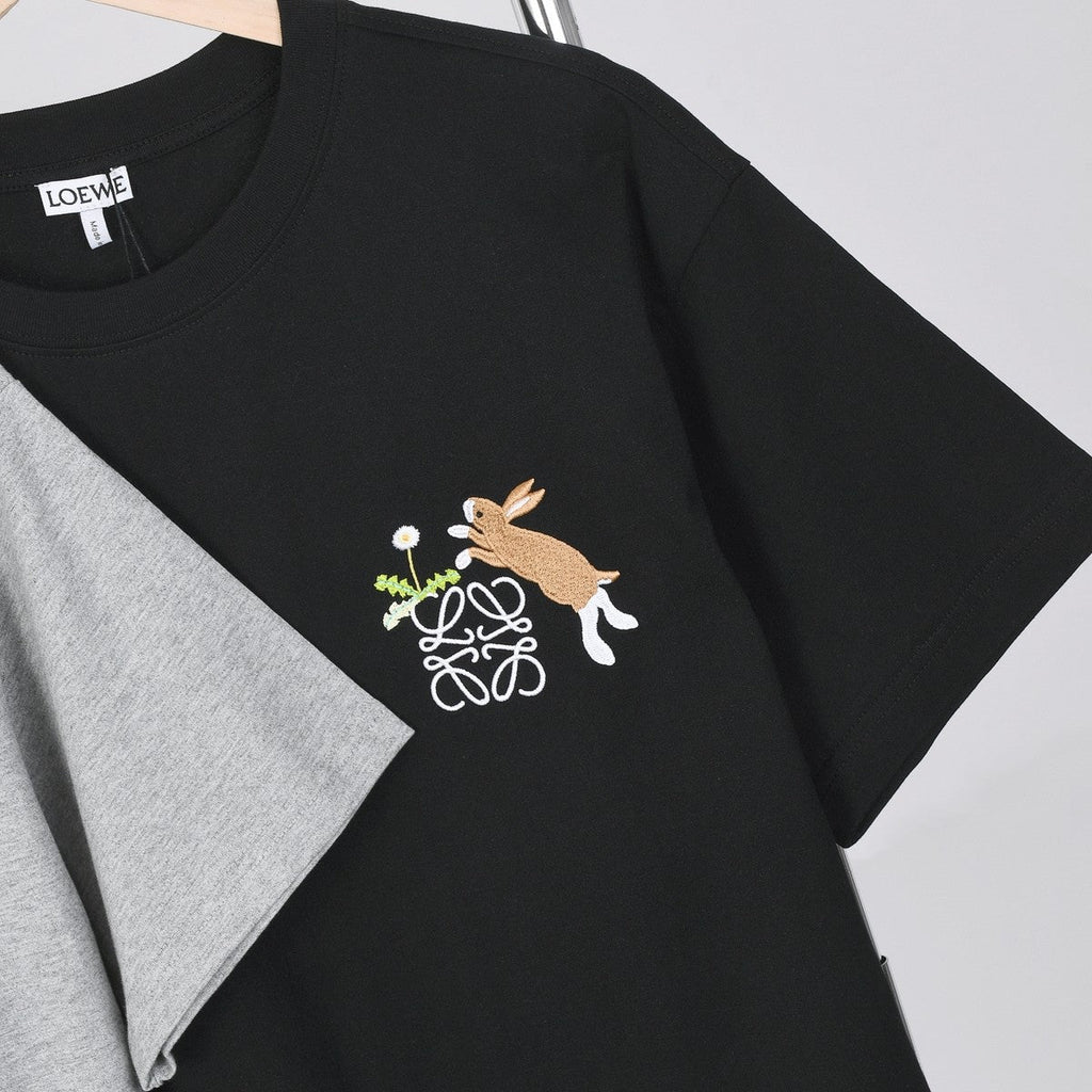 Embroidered cotton T-shirt