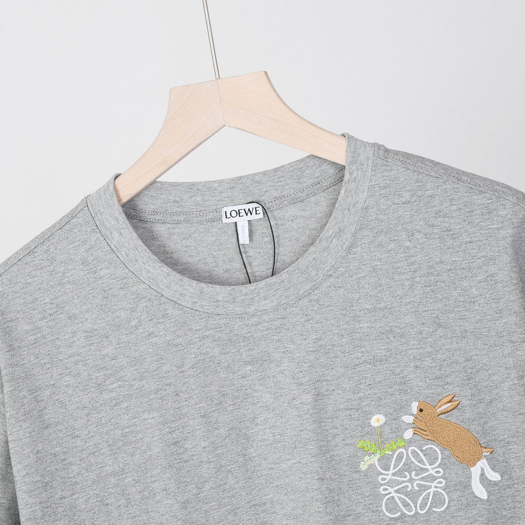 Embroidered cotton T-shirt