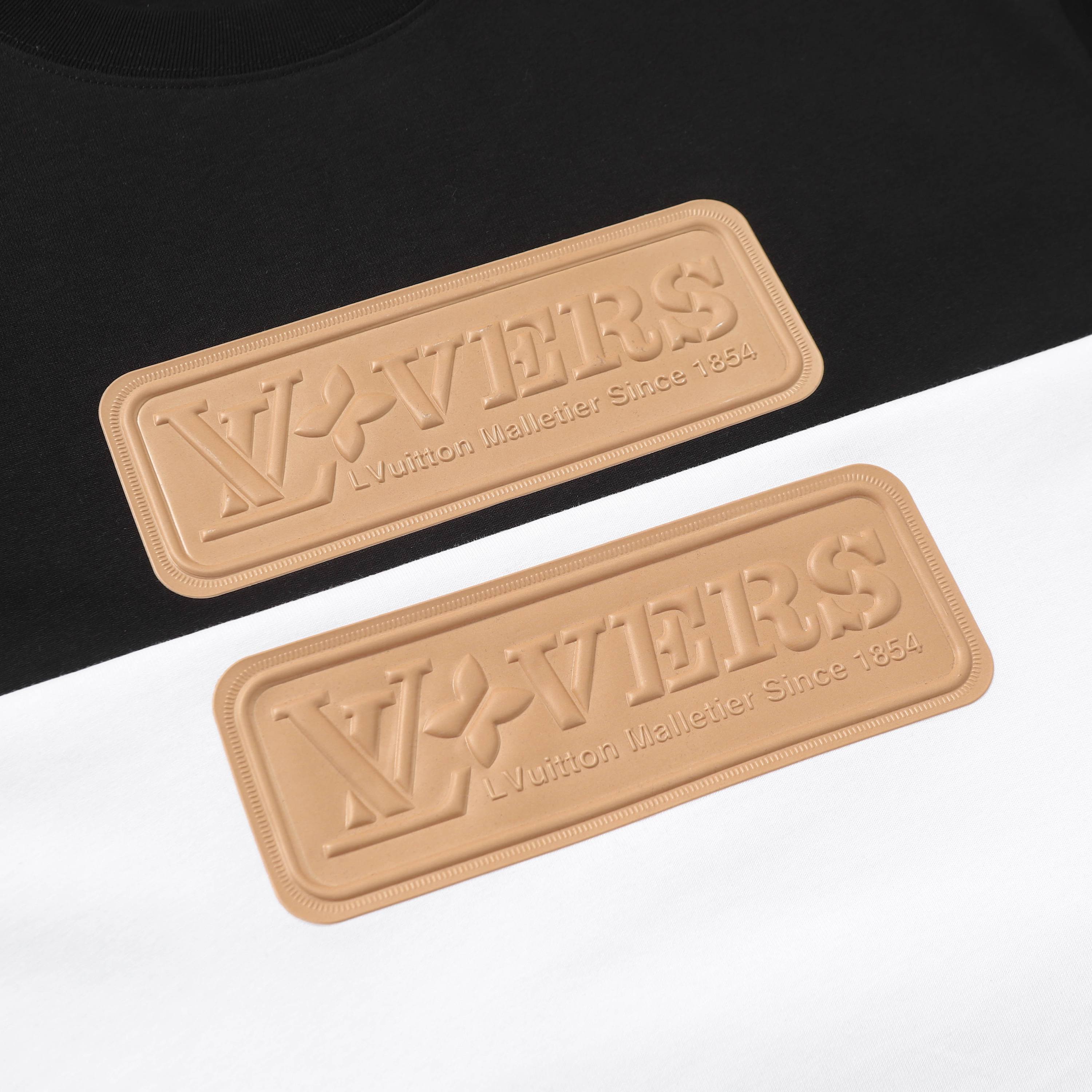 LEATHER EMBOSSED COTTON T-SHIRT