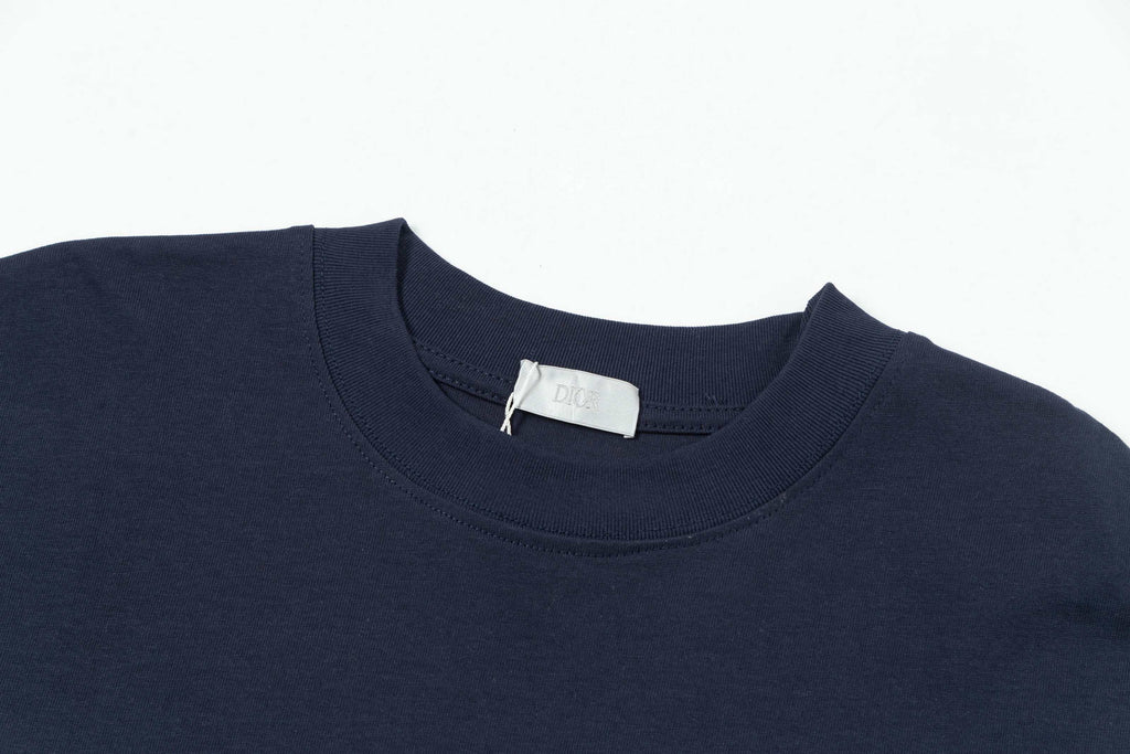 Simple embroidered cotton T-shirt