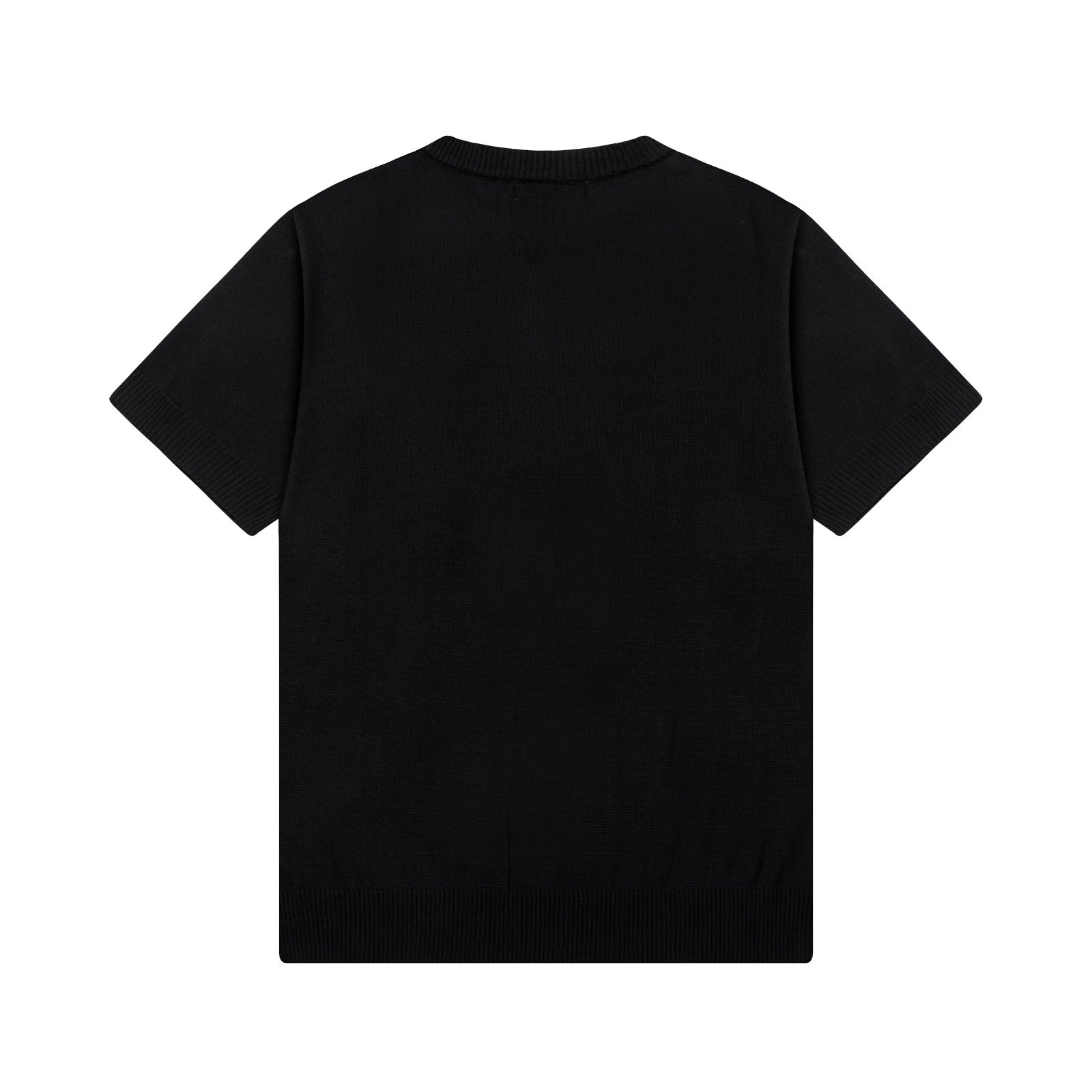 Knitted crew neck cotton T-shirt