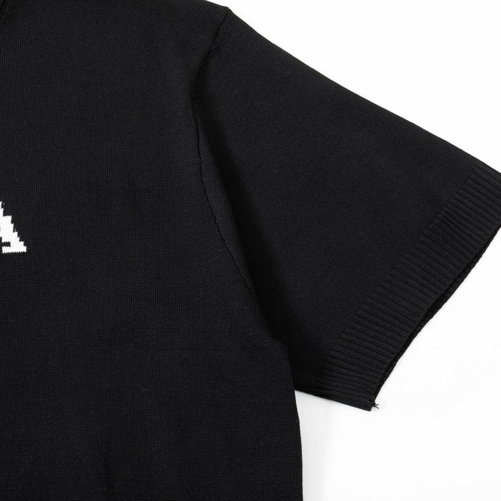 Knitted crew neck cotton T-shirt