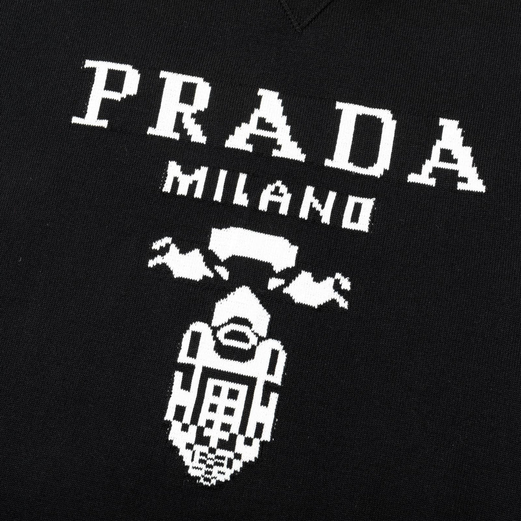 Knitted crew neck cotton T-shirt